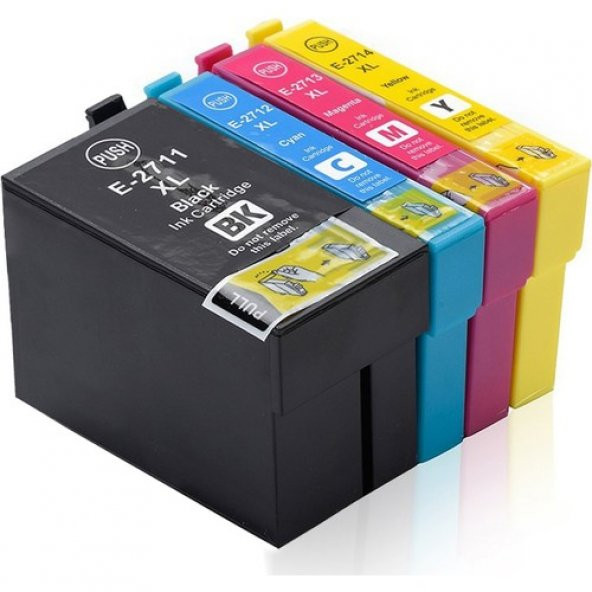 Premium® Epson T2711 Serisi Uyumlu Yüksek Kapasite 4 Renk Muadil Kartuş Seti