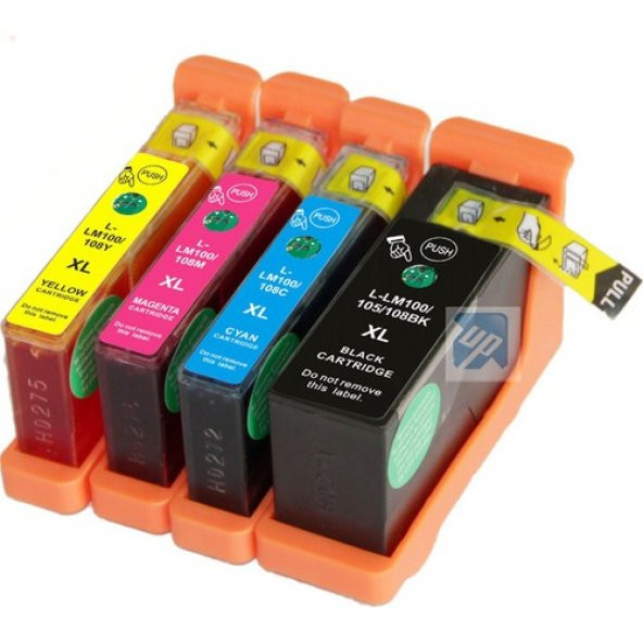 For Lexmark İnteract Se S608 Kartuş Seti Muadil 4 Renk Takım Yüksek Kapasite 108Xl