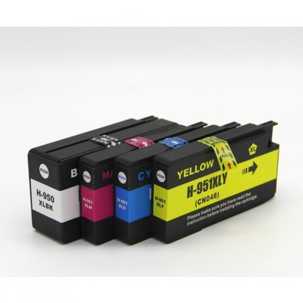 Premium Hp Officejet Pro 8600 Uyumlu Yüksek Kapasite 4 Renk Muadil Kartuş Seti