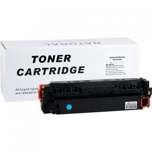 Natural Hp CC531A/CE411A Mavi Toner CP2025 2320 Pro 400 Canon LBP7200(CRG 718) - 2