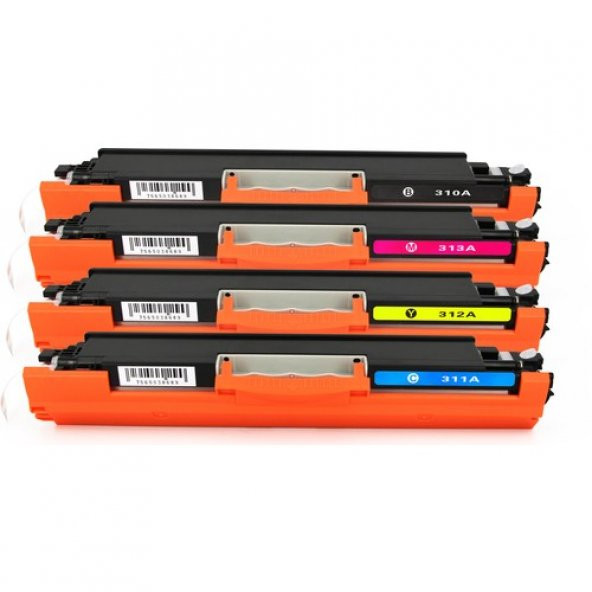 Photo Print HP CP1025 Uyumlu 4 Renk Muadil Toner Seti
