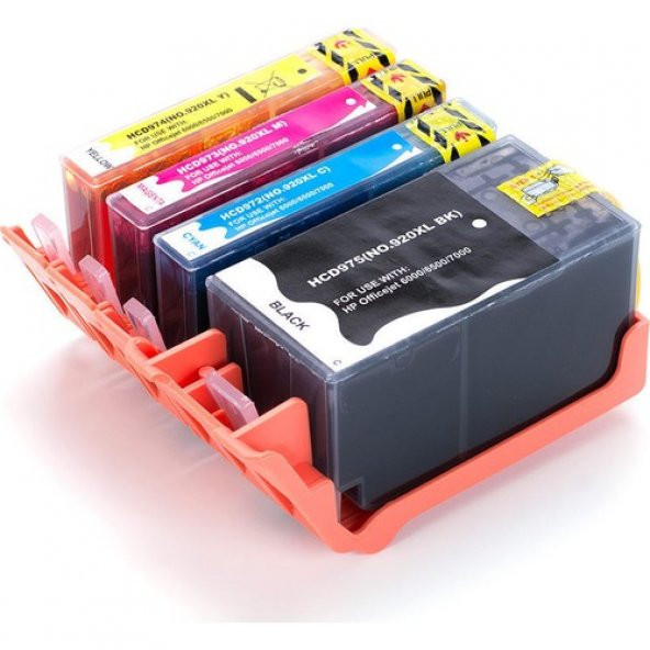 For Lexmark Hp C9299A Muadil Kartuş Seti Cmyk 4 Renk Sarı Kırmızı Mavi Siyah Takım 920Xl