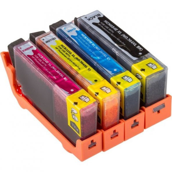 For Lexmark Hp Photosmart Premium C309A All İn One Kartuş Set 4 Renk Takım Muadil Yüksek Kapasite 364Xl