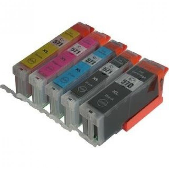 Canon Pıxma MG5753 Uyumlu 5 Renk Muadil Kartuş Seti