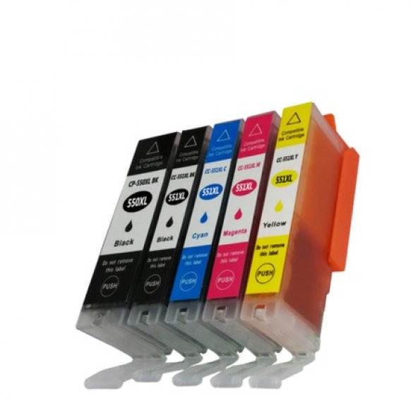 PhotoPrint Canon MG5650 Uyumlu 5 Renk Muadil Kartuş Seti