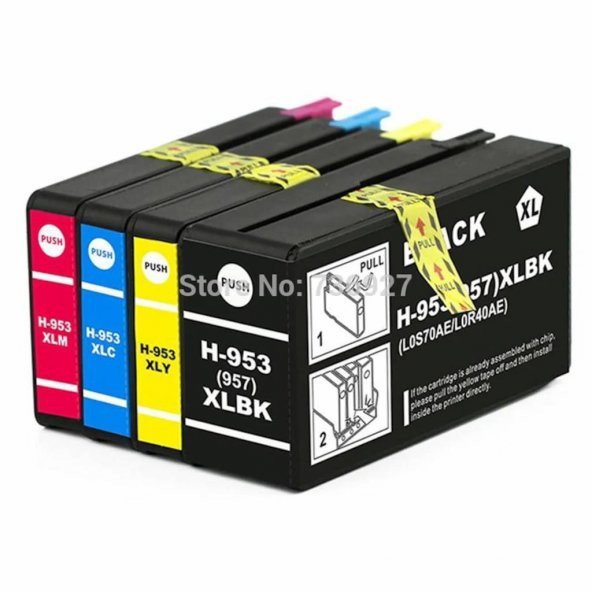 Photo Print Hp 953Xl 1 Set 4 Renk Kartuş- Hp 7220, 7230, 7240, 8210, 8710, 8715, 8720, 8725, 8730, 8740 - 1