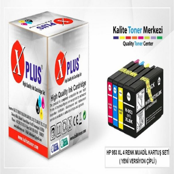 HP OfficeJet Pro 8710/8720/8725/8730/8218 Muadil Kartuş 953XL 4 RENK SET