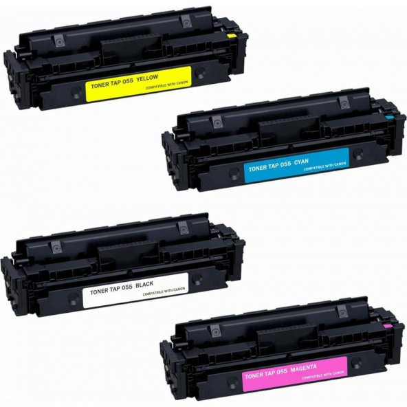 Photo Print I-Sensys LBP-663CDW CRG-055 Chipsiz 4 Renk Muadil Toner