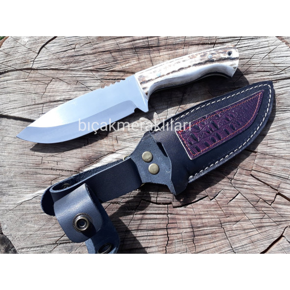 Av Bıçağı El İşçiliği Geyik Boynuzu 25cm Toplam Uzunluk - 3