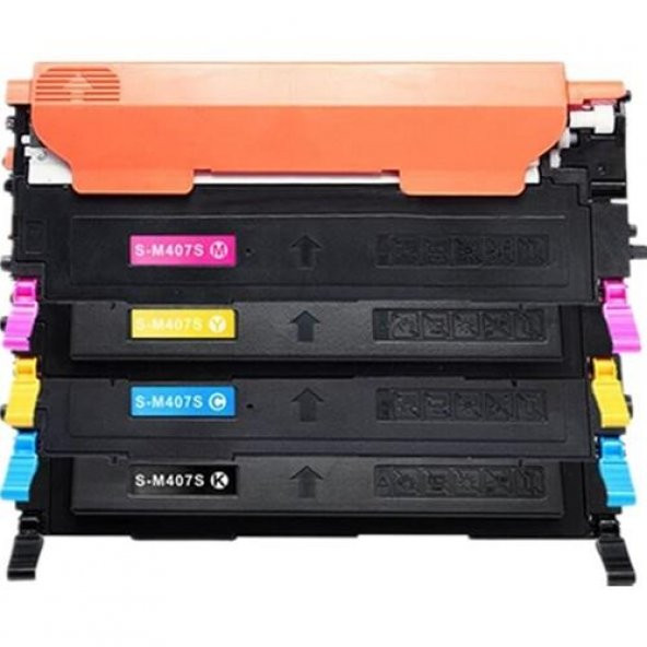 Photo Print Samsung Clx 3180FW CLT-407 4 Renk Muadil Toner Set Chipli