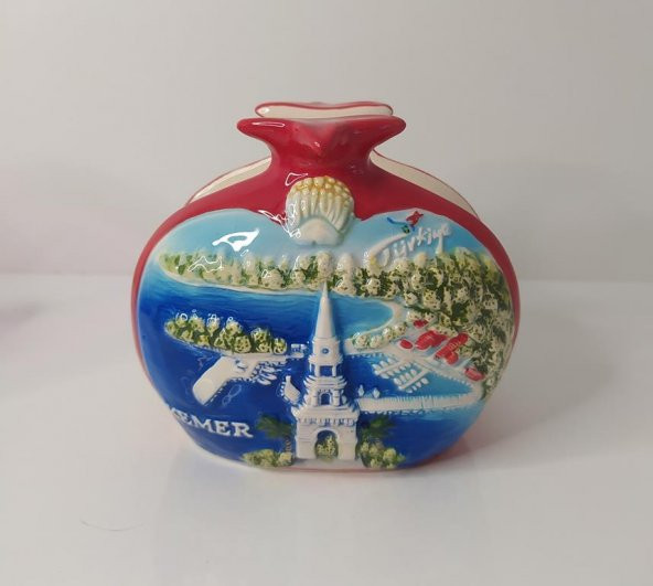 Otantik Peçetelik Antalya Kemer Temalı El Yapımı Seramik Peçetelik