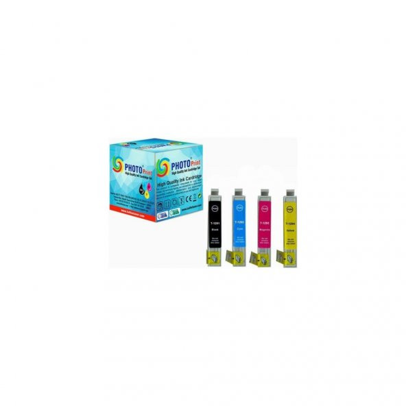 Photo Print Epson Stylus Office BX305FW Uyumlu 4 Renk Muadil Kartuş Seti