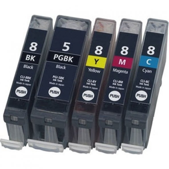 Photo Print Canon Pixma IP4500 Kartuş Set 5 Renk Takım Pg-5 Clı-8