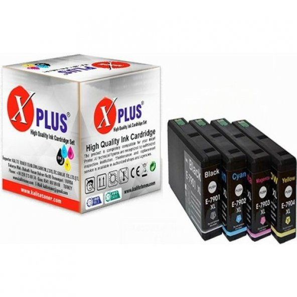 Xplus Workforce Pro WF-4640DTWF 79XL Kartuş Takım Set T7901-7902-7903-7904 4000 Sayfa - Resim 2