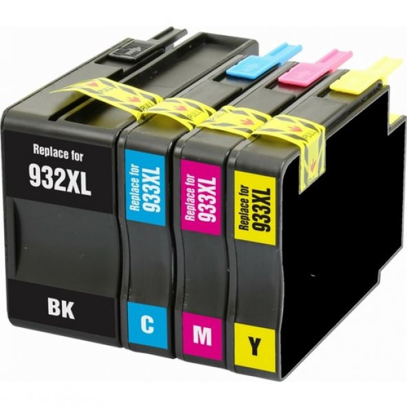 Xplus HP Officejet 6700 Kartuş Set 4 Renk Takım Muadil Yüksek Kapasite 932XL-933XL - Resim 2