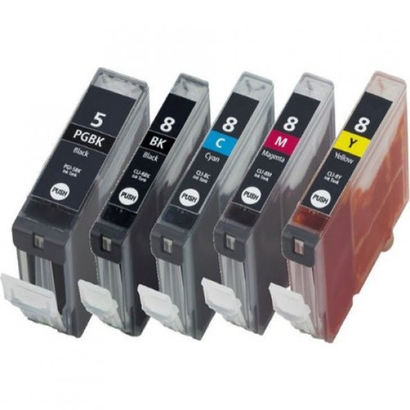 Xplus  Canon Pixma IP4200 Kartuş Set 5 Renk Takım Pg-5 Clı-8 - Resim 2