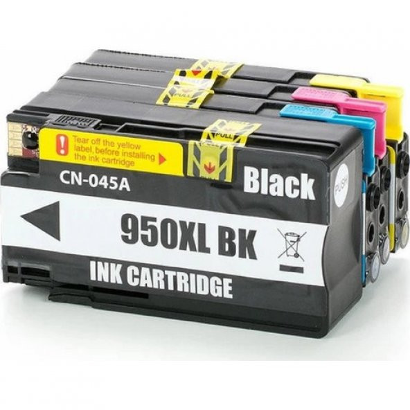 Xplus HP Officejet Pro 8600 Plus Uyumlu Yüksek Kapasite 4 Renk Muadil Kartuş Seti