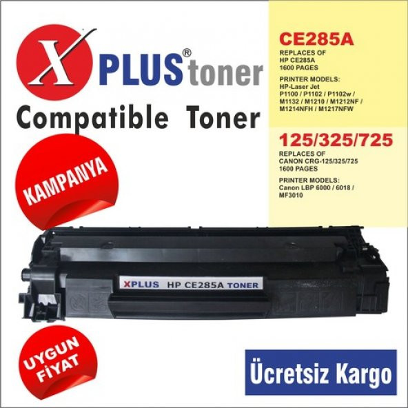 Hp Ce285A 85X Muadil Toner Yüksek Kapasite-85A-85X 1102/1132/1212