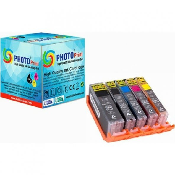 Xplus Pixma TS8250 PGI-580XL-CLI-581XL 5 Renk Muadil Kartuş Seti