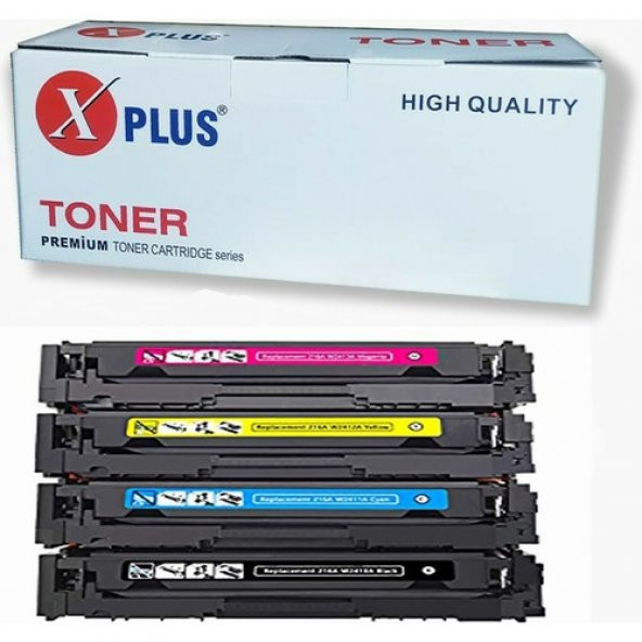 Xplus Hp Color Laserjet Pro M182NW Yazıcı 216A 4 Renk Ithal Muadil Toner Seti 1.050 Syf Renkli Chipsiz