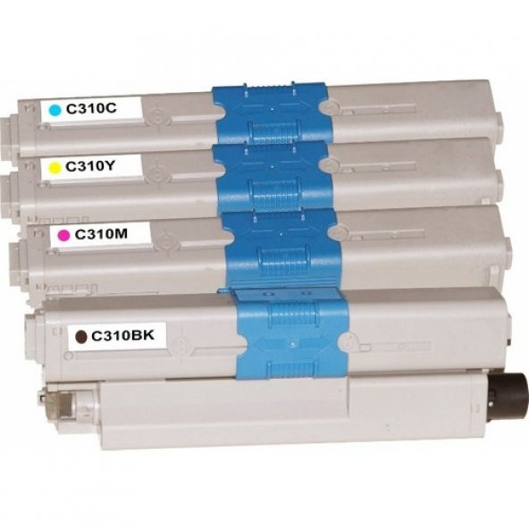 Premium Oki C310DN Uyumlu 4 Renk Muadil Toner Seti