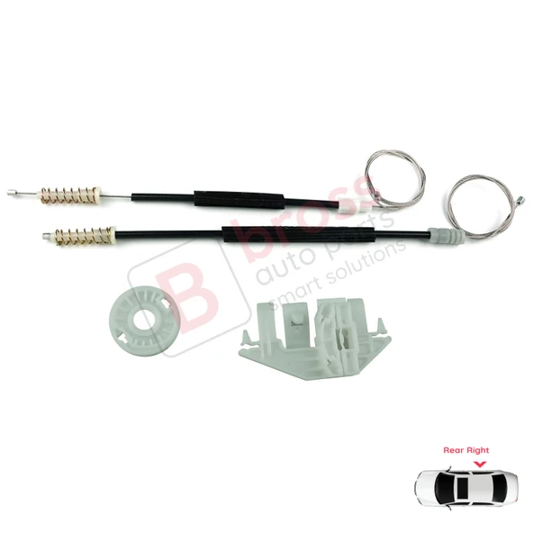 Peugeot 406 8B 8E/F 1995-2004 4/5 Kapı 0130821924 İçin Arka Sağ Kapı Cam Kriko Tamir Seti ürün görseli 1