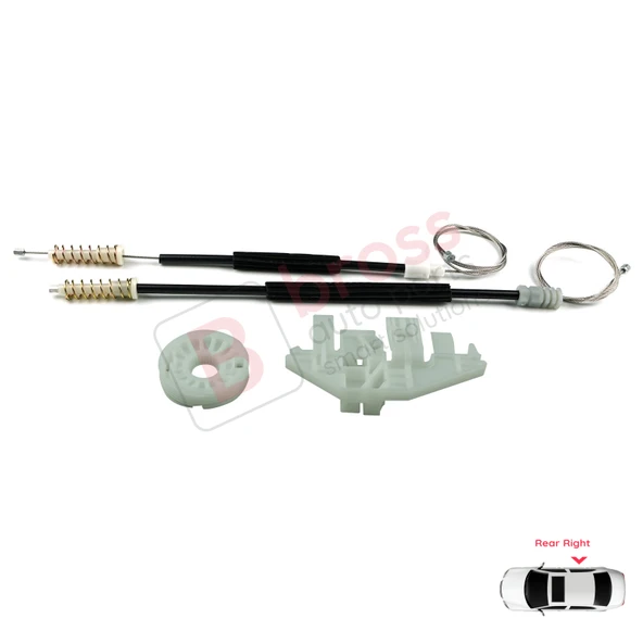 Peugeot 406 8B 8E/F 1995-2004 4/5 Kapı 0130821924 İçin Arka Sağ Kapı Cam Kriko Tamir Seti - Resim 3