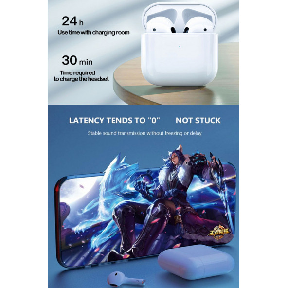 Tws Bluetooth Kulaklık Airpods Pro 5 Tüm Telefonlara Uyumlu Kablosuz Mini Kulaklık Siyah V5.0 - 5