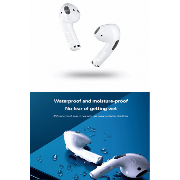 Tws Bluetooth Kulaklık Airpods Pro 5 Tüm Telefonlara Uyumlu Kablosuz Mini Kulaklık Siyah V5.0 - 6