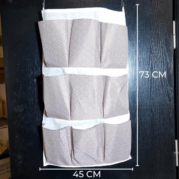 Hometarz Kapı Arkası Cepli Organizer Sepet Düzenleyici 9 Bölmeli