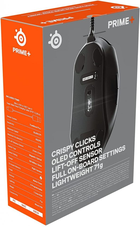 SteelSeries Prime+ Plus RGB Optik FPS Gaming Oyuncu Mouse - 8