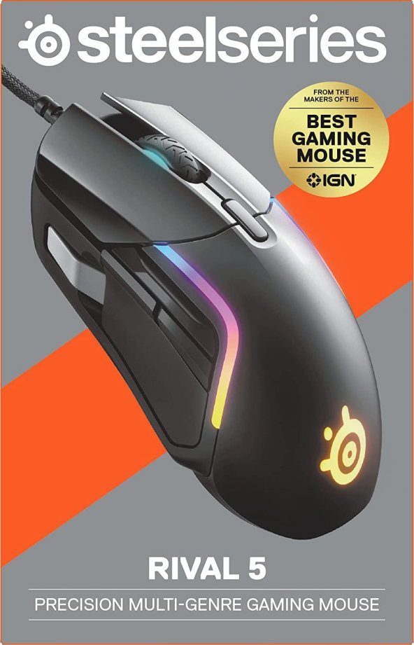 Steelseries Rival 5 Rgb Optik Gaming Oyuncu Mouse - 6