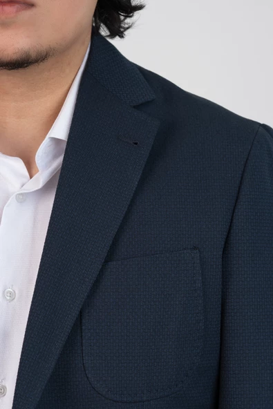 SİR SLİMFİT TORBA CEP DOKULU ASTARSIZ ERKEK TEK CEKET - 5