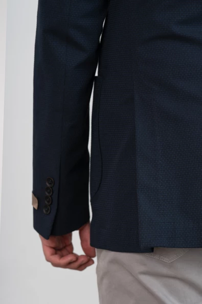 SİR SLİMFİT TORBA CEP DOKULU ASTARSIZ ERKEK TEK CEKET - 8