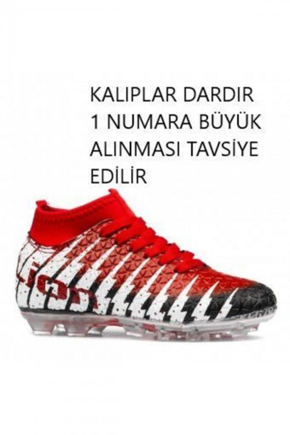 Lion 1453 siyah kırmızı çoraplı Erkek Çocuk  Krampon - 2