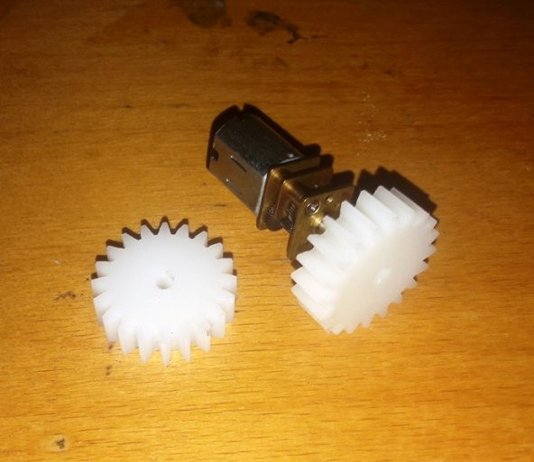 22mm Plastik Dişli ( 3mm D Tipi Milli N20 Motora Uygun) - Resim 2