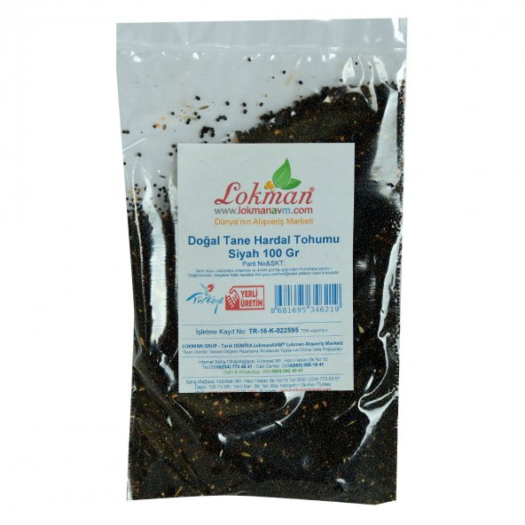 LokmanAVM Hardal Tohumu Tane Doğal Siyah 100 Gr Paket - 2