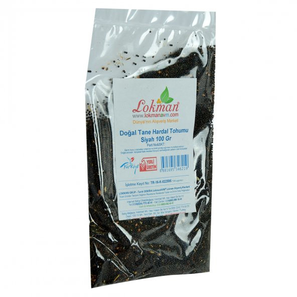 LokmanAVM Hardal Tohumu Tane Doğal Siyah 100 Gr Paket - 3