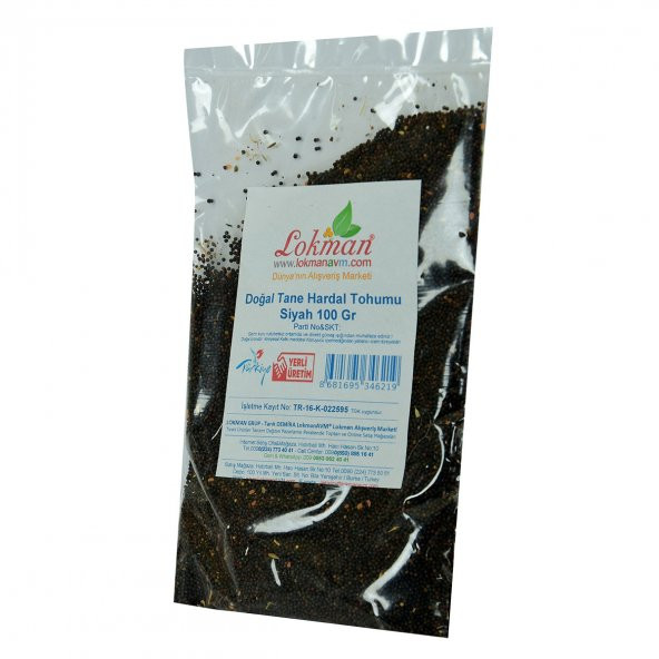 LokmanAVM Hardal Tohumu Tane Doğal Siyah 100 Gr Paket - 4