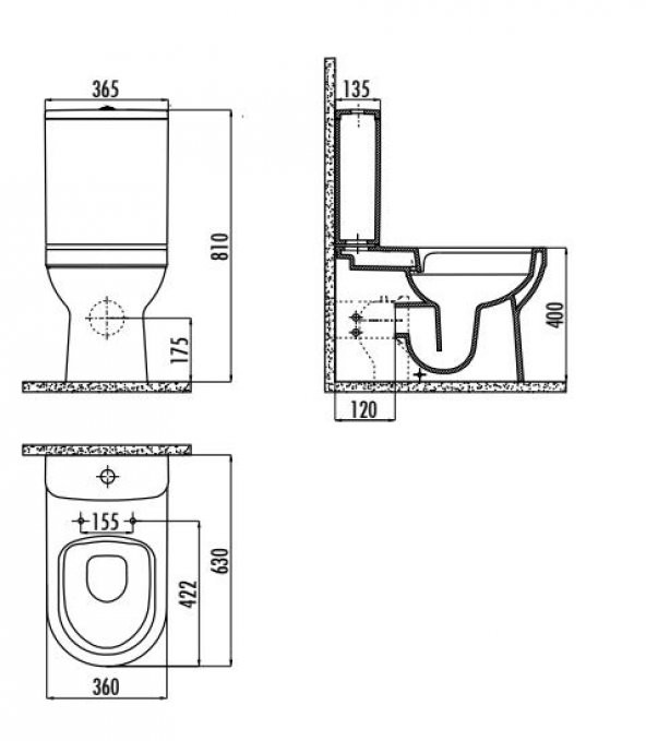 Creavit Letoon Kanalsız Duvara Dayalı Klozet Seti (4 Parça) - 5