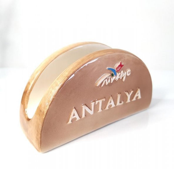 Otantik Peçetelik Antalya Kemer Temalı Seramik Peçetelik 10899 - 2