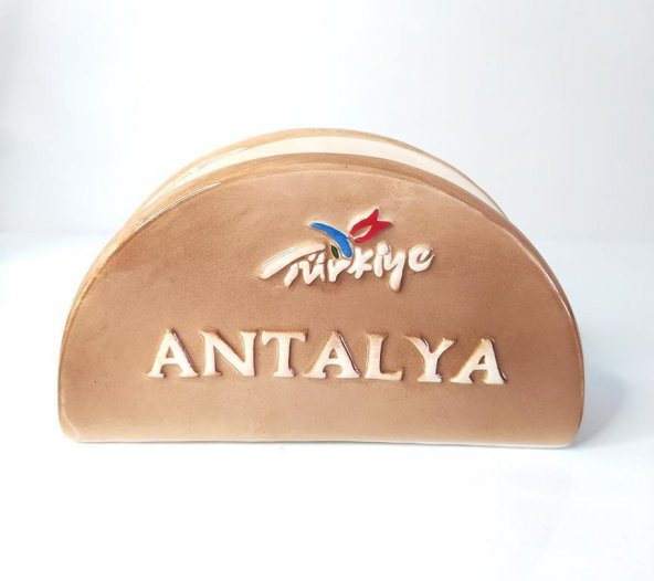Otantik Peçetelik Antalya Kemer Temalı Seramik Peçetelik 10899 - 3