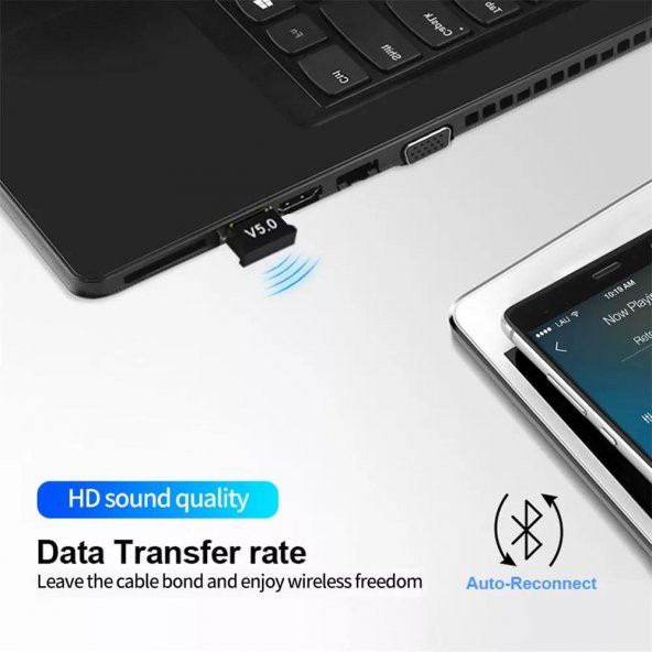 Primex Px-Ac-Btu50 Bluetooth 5.0 Alıcı, Mini Dongle Usb Alıcı, Bluetooth 5.0 Adaptör, Usb Bluetooth 5.0, Win10 Tak Çalıştır, Çoklu Cihaz Bağlama - 8