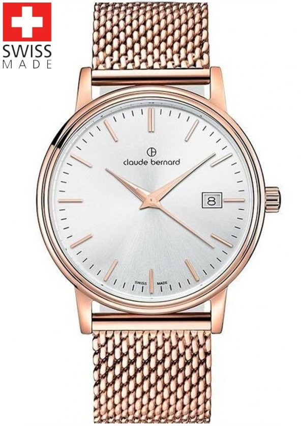 Claude Bernard 53007.37RMR.AIR CLASSIC DATE Unısex Kol Saati