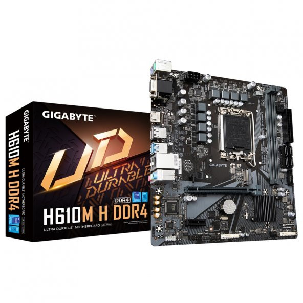 GIGABYTE H610M H DDR4 M2 PCIe NVME HDMI PCIe 16X v4.0 1700p mATX - 1