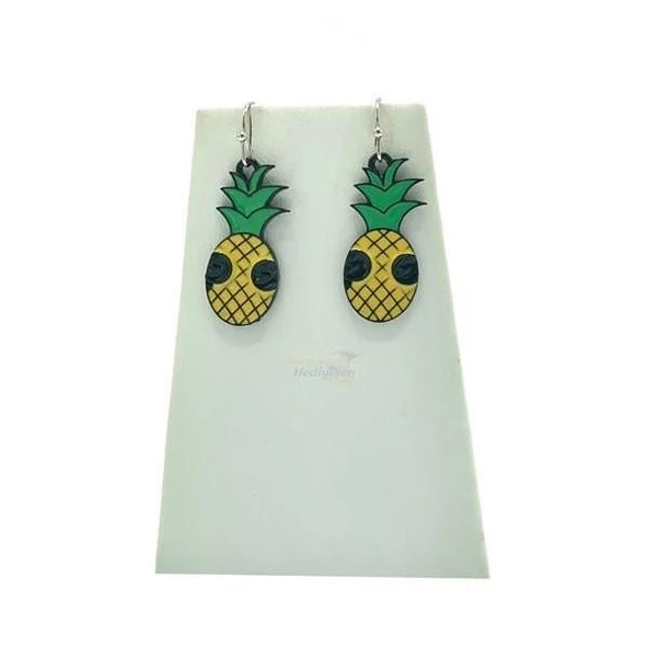 Renkli Metal Ananas Küpe No.2 - 1