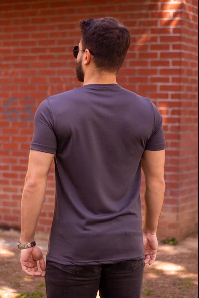 Füme Basic Rahat İnce Petek Kumaş Erkek Spor Tshirt 22ETSHPORT - 6