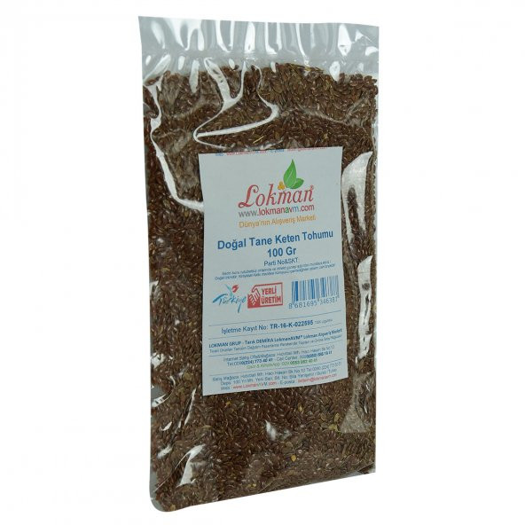 LokmanAVM Keten Tohumu Tane Doğal 100 Gr Paket - 3