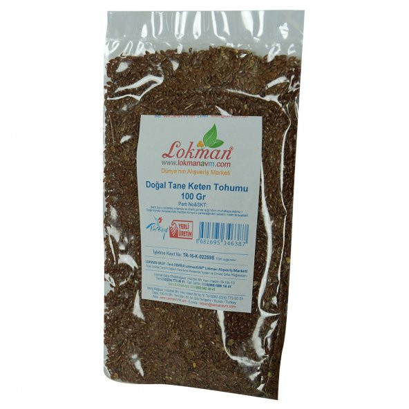 LokmanAVM Keten Tohumu Tane Doğal 100 Gr Paket - 4