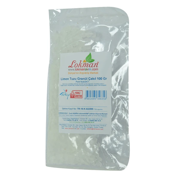 LokmanAVM Limon Tuzu Granül Çakıl 100 Gr Paket - Resim 4